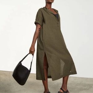 Everlane The Caftan Dress in Beech Green